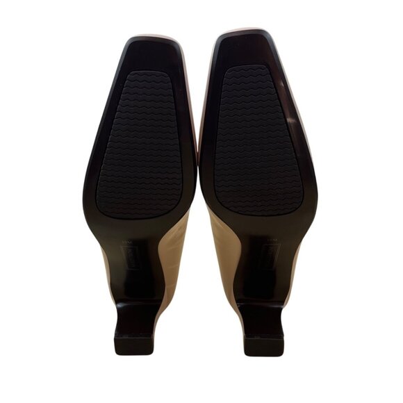 Nordstrom Women’s Rose Leather Block Heel Square Toe Glide Pumps Size 10M - Picture 8 of 8